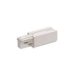 EUTRAC Feed-In for 3-Phase High voltage Track Earth left, white