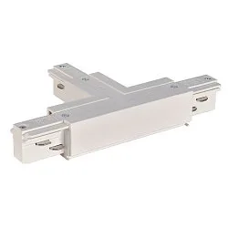 EUTRAC T-coupler for 3-Phase High voltage Track, Earth left, white