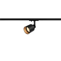 PURI TRACK SPOT for 1-Phase high-voltage track, GU10 QPAR51, Glas / alu, black