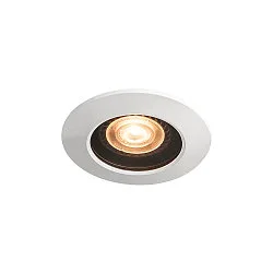 Outdoor Einbau-Downlight  VARU QPAR51 DL, IP65 IK02, Ø 10cm / DA 75mm, GU10 LED max. 5W, schwarz / weiß