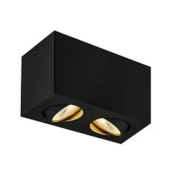 LED Deckenleuchte TRILEDO Double, 16W 3000K 1340lm 38°, 30° separat schwenkbar, schwarz