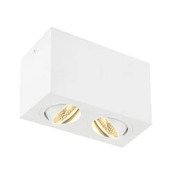 LED Deckenleuchte TRILEDO Double, 16W 3000K 1340lm 38°, 30° separat schwenkbar, weiß
