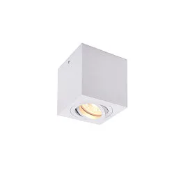 Deckenleuchte TRILEDO SINGLE, IP20, GU10 QPAR51 max. 10W, dreh- und schwenkbar, Quader, Weiß