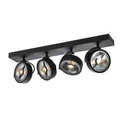 Wand- und Deckenleuchte KALU CW QUAD QPAR111, 4x GU10 max. 75W, kardanisch, schwarz