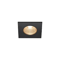 LED Outdoor Einbau-Downlight PATTA-I SQUARE DTW, IP65 IK02, 7.3W 1800-3000K 440lm, CRi 97, Dim-to-Warm, starr, schwarz