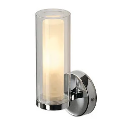 Wandleuchte WL 105 Badleuchte/Spiegelleuchte, Doppelglas, 1x E14, IP44, chrom