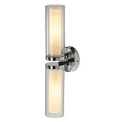 Wandleuchte WL 106 Badleuchte/Spiegelleuchte, Doppelglas, 2xE14, IP44, chrom