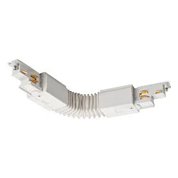Flex-Verbinder für 3-Phasen Aufbau-Stromschiene S-TRACK PHASE & DALI - verstellbar 30°-330°, DALI steuerbar, Erde links