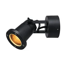 Outdoor wall-/ceiling luminaire NAUTILUS 25, QPAR51, IP54 IK02, GU10 max. 11W, swiveling, matt black
