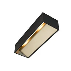 LED Wandleuchte LOGS IN L DTW, Up/Down, indirekt, CRi >90, Dim-To-Warm, 21W 2000-3000K 1110lm, schwarz / gold
