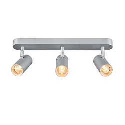 LED Wand- und Deckenstrahler NOBLO® III, 3-flammig, 24W 2700K 1800lm 36°, CRi>80, verstellbar, dimmbar, silbergrau