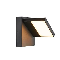 LED Außenwandleuchte ABRIDOR, IP55 IK03, 12W 3000/4000K (CCT Switch) 980lm, schwenkbar, Anthrazit