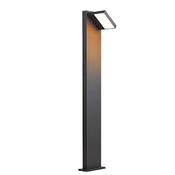 Outdoor LED Stehleuchte ABRIDOR POLE 100, IP55 IK03, 12W 3000/4000K (CCT Switch) 980lm, schwenkbar, anthrazit, 100cm