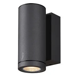 Outdoor LED Außenwandleuchte ENOLA ROUND SINGLE CCT, IP65 IK06, CRi>90, Anthrazit, Größe S, 6W 3000/4000K 390/450lm 30°