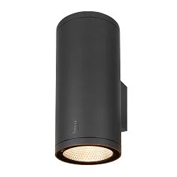 LED Outdoor Wall luminaire ENOLA ROUND UP/DOWN CCT, IP65 IK06, L-size, 53W 3000/4000K 2700/3000lm 38°, CRi>90, anthracite