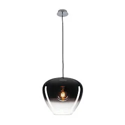 Pendant luminaire PANTILO CONVEX 40 Indoor, E27, chrome, with canopy