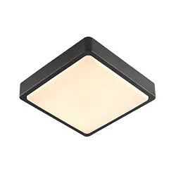 Outdoor LED Wand-/Deckenleuchte AINOS SQUARE, IP65, 30 x 30cm, 17W 3000/4000K (CCT Switch) 1300lm, anthrazit / opal