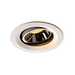 LED Deckeneinbauleuchte NUMINOS DL M, 2700K, IP20, dreh-/schwenkbar, 55°, 1550lm, UGR 18, Weiß / Chrom