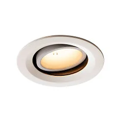 LED Deckeneinbauleuchte NUMINOS DL M, 3000K, IP20, dreh-/schwenkbar, 20°, 1600lm, UGR 20, Weiß / Weiß