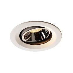 LED Deckeneinbauleuchte NUMINOS DL M, 3000K, IP20, dreh-/schwenkbar, 40°, 1550lm, UGR 17, Weiß / Chrom