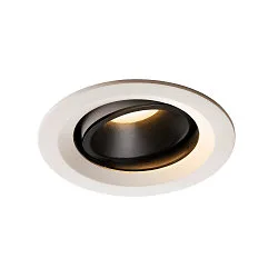 LED Deckeneinbauleuchte NUMINOS DL M, 3000K, IP20, dreh-/schwenkbar, 55°, 1500lm, UGR 21, Weiß / Schwarz