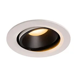 LED Deckeneinbauleuchte NUMINOS DL L, 2700K, IP20, dreh-/schwenkbar, 55°, 2150lm, UGR 22, Weiß / Schwarz
