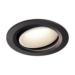 LED Ceiling recessed luminaire NUMINOS DL L, 4000K, IP20, rotatable / pivotable, 55°, 2450lm, UGR 20, black/white