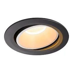 LED Deckeneinbauleuchte NUMINOS DL XL, 2700K, IP20, dreh-/schwenkbar, 20°, 3500lm, UGR 18, Schwarz / Weiß
