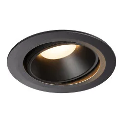 LED Ceiling recessed luminaire NUMINOS DL XL, 3000K, IP20, rotatable / pivotable, 20°, 3300lm, UGR 21, black/black
