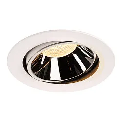 LED Deckeneinbauleuchte NUMINOS DL XL, 3000K, IP20, dreh-/schwenkbar, 55°, 3500lm, UGR 19, Weiß / Chrom