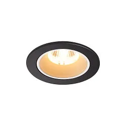 LED Deckeneinbauleuchte NUMINOS DL S, 250mA, CRi >90, IP44 IK02, ohne BG, 8.6W 3000K 730lm 20°, UGR <19, Schwarz / Weiß