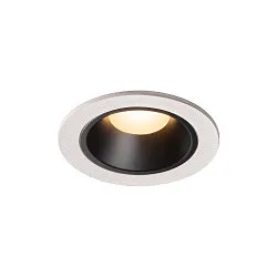 LED Deckeneinbauleuchte NUMINOS DL S, 250mA, CRi >90, IP44 IK02, ohne BG, 8.6W 3000K 690lm 20°, UGR <19, Weiß / Schwarz
