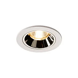LED Deckeneinbauleuchte NUMINOS DL S, 250mA, CRi >90, IP44 IK02, ohne BG, 8.6W 3000K 700lm 55°, UGR <22, Weiß / Chrom