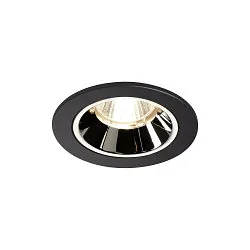 LED Deckeneinbauleuchte NUMINOS DL S, 4000K, IP20, 55°, 750lm, UGR 19, Schwarz / Chrom