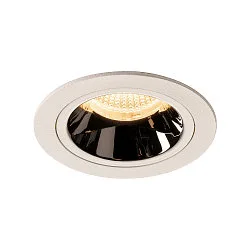 LED Deckeneinbauleuchte NUMINOS DL M, 3000K, IP20, 20°, 1550lm, UGR 17, Weiß / Chrom