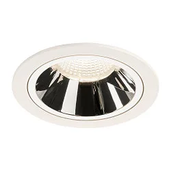 LED Deckeneinbauleuchte NUMINOS DL L, 4000K, IP20, 55°, 2350lm, UGR 19, Weiß / Chrom