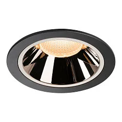 LED Deckeneinbauleuchte NUMINOS DL XL, 2700K, IP20, 20°, 3400lm, UGR 17, Schwarz / Chrom