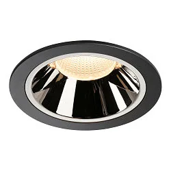 LED Deckeneinbauleuchte NUMINOS DL XL, 3000K, IP20, 40°, 3500lm, UGR 18, Schwarz / Chrom