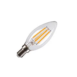 LED Leuchtmittel C35 E14, 4,2W, 2700K, CRI90, 320°, transparent