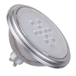LED Leuchtmittel QPAR111 GU10, 7W, 3000K, CRI90, 25°, silber
