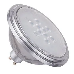LED Leuchtmittel QPAR111 GU10, 7W, 3000K, CRI90, 40°, silber
