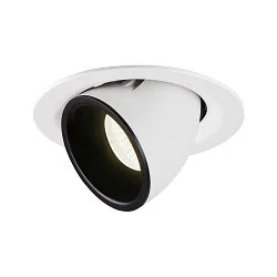 LED Deckeneinbauleuchte NUMINOS® GIMBLE M, 4000K, 55°, Weiß / Schwarz