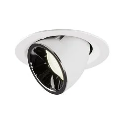 LED Deckeneinbauleuchte NUMINOS® GIMBLE M, 4000K, 55°, Weiß / Chrom
