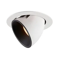 LED Deckeneinbauleuchte NUMINOS® GIMBLE XL, 2700K, 55°, Weiß / Schwarz