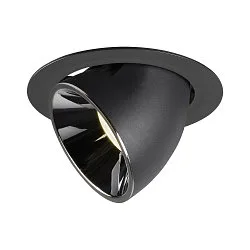 LED Ceiling recessed luminaire NUMINOS® GIMBLE XL, 4000K, 40°, black/chrome