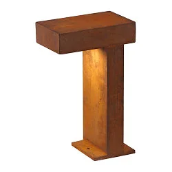 LED Outdoor Stehleuchte RUSTY® PATHLIGHT 40, IP55 IK06, 8.9W 3000K 400lm 90°, FeCSi-Stahl gerostet, 40cm