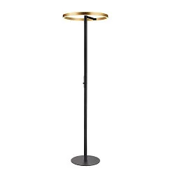 LED Stehleuchte ONE STRAIGHT FL, Up&Down, 140°, 22W, 2700/3000K, CRI90, schwarz/Messing