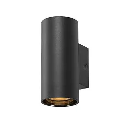 Wandstahler ASTO TUBE, IP20, zylindrisch, 1-flammig, Dpwn, 1x GU10 max. 10W, schwarz