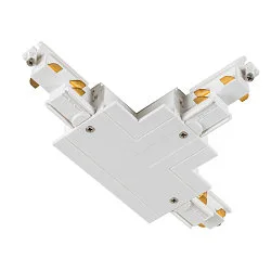 3-phase T-connector S-TRACK PHASE & DALI built-in version, DALI controllable, earth right, earth inside, white