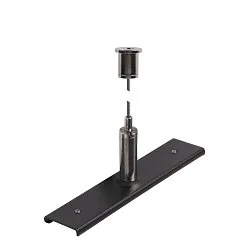 Schienenverstärkungsplatte mit Aufhängungsset für TRACK 48V, 3m Drahtseil, IP20, schwarz